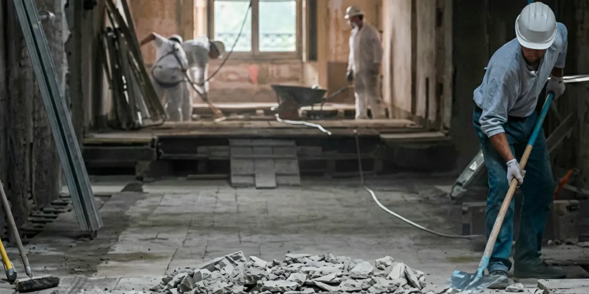 fire damage restoration professionals performing structural cleanup and restoration after a fire in Spokane, WA